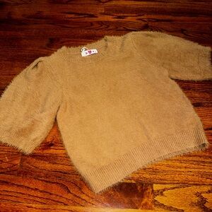 Buddy Love Fuzzy Tan Sweater